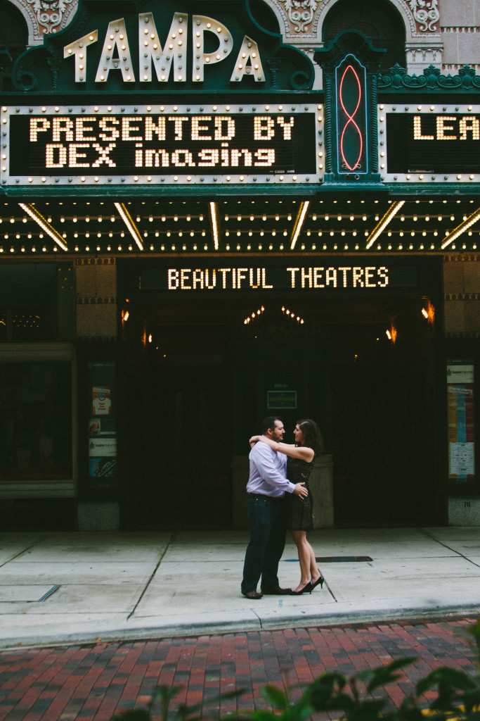 downtown tampa engagement, downtown tampa engagement, tampa theater engagement photos, tampa wedding photographer, florida wedding photographer