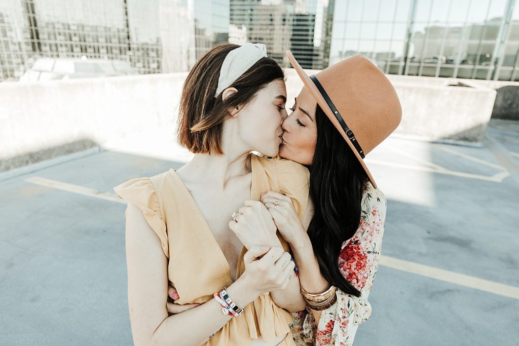 downtown tampa rooftop proposal, where can i propose in tampa, ashley Izquierdo, tampa proposal ideas, tampa proposal photos, tampa engagement photos, tampa wedding photgrpahers, lgbtq, love wins, tampa rooftops coulples photos